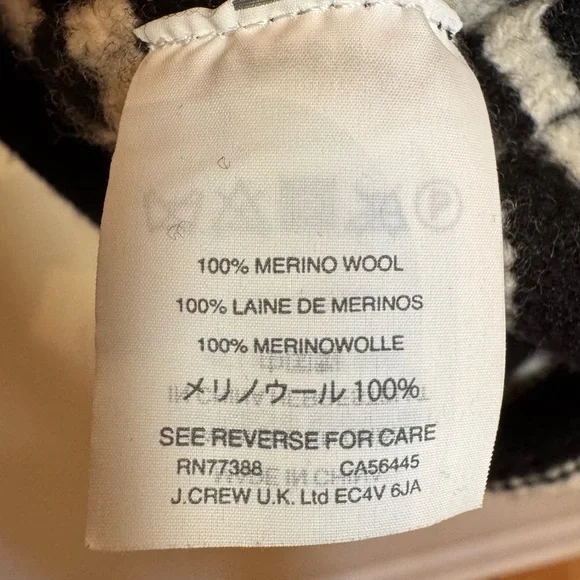 Madewell 100% Merino Wool Black/White Striped Sweater Dress Size Small - Picture 13 of 14